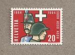 Stamps Switzerland -  Centenario de las asociación de oficiales
