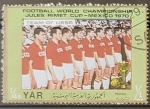 Stamps Yemen -  Campeonato del mundo de futbol Mexico 1970
