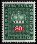 Stamps : Europe : Liechtenstein :  Corona y cifra