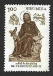 Stamps India -  1016 - VIII Centenario del Nacimiento de San Francisco de Asís