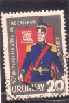Stamps Uruguay -  50 aniversario cuerpo de ingenieros
