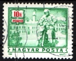 Stamps : Europe : Hungary :  Correo en moto