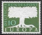 Stamps Germany -  Europa (C.E.P.T.) 1958 - Arbol