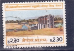 Stamps Nepal -  Neumáticos de la presa del Ganges
