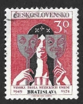Stamps Czechoslovakia -  1948 - XXV Años Academia Bellas Artes. Bratislava