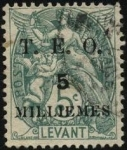 Stamps France -  Levant. 1903 5 centavos. Siria en 1919 Sobreimpreso T.E.O. Territorio Extranjero Ocupado. Sobretasa