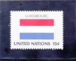 Stamps : America : ONU :  bandera de LUXEMBURGO