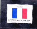 Stamps : America : ONU :  bandera de FRANCIA