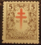 Stamps Spain -  Pro Tuberculosis. (1017)