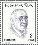 Stamps Spain -  ESPAÑA 1966 1759 Sello Nuevo Literatos Españoles Arniches c/señal charnela