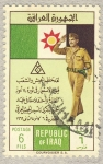 Stamps Iraq -  saludo militar sobre bandera