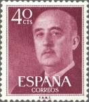 Stamps Spain -  ESPAÑA 1955 1148 Sello Nuevo General Franco 0,40pts