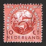 Stamps Netherlands -  528 - 75 Anivº del U.P.U.
