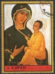 Stamps United Arab Emirates -  Ajman, la virgen y el niño