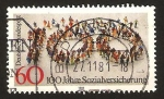 Stamps Germany -  949 - 100 anivº de seguros sociales