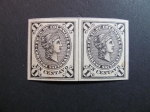 Stamps Colombia -  Bloque de dos, 1 c. 1881