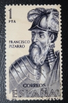 Stamps Spain -  Francisco Pizarro
