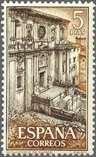 ESPAÑA 1960 1324 Sello Nuevo Real Monasterio de Samos Fachada