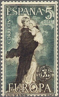 ESPAÑA 1963 1520 Sello Nuevo Europa CEPT Nuestra Señora de Europa de Angulo
