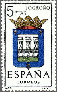 ESPAÑA 1964 1555 Sello Nuevo Escudos Provincias Españolas Logroño
