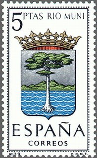 ESPAÑA 1965 1633 Sello Nuevo Serie Escudos Provincias Españolas Rio Muni