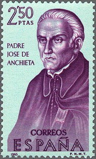 ESPAÑA 1965 1683 Sello Nuevo Forjadores de America Padre José de Anchieta (1534-1597)
