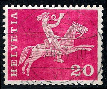 Mensajero o correo a caballo.