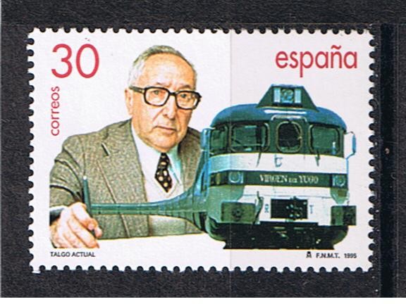 Edifil  3347  Tren Talgo. Cente. del nacimiento de Alejandro Goicoechea, su inventor  