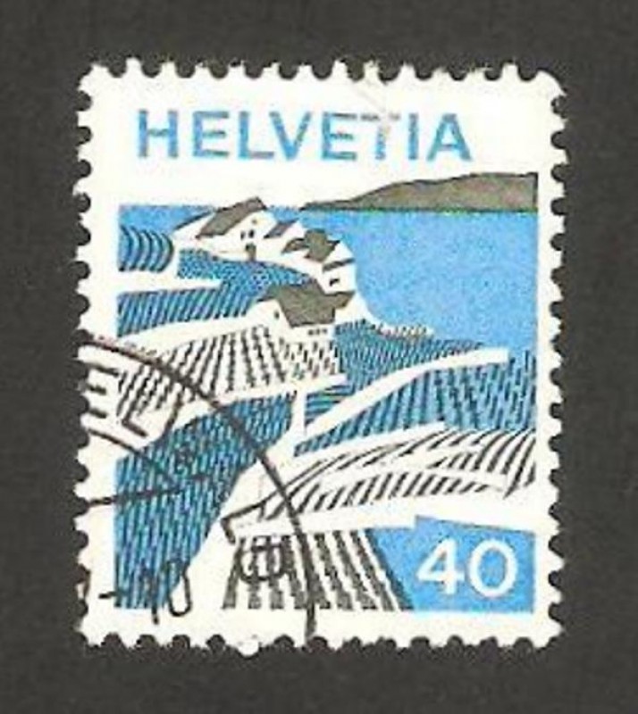 938 - Vista de Lavaux (Vaud)