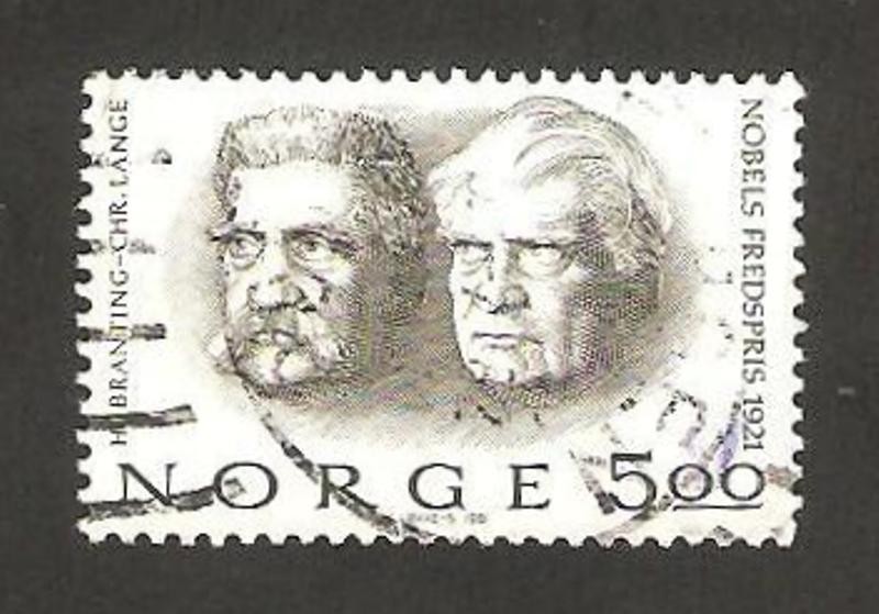 branting y lange, premios nobel de la paz