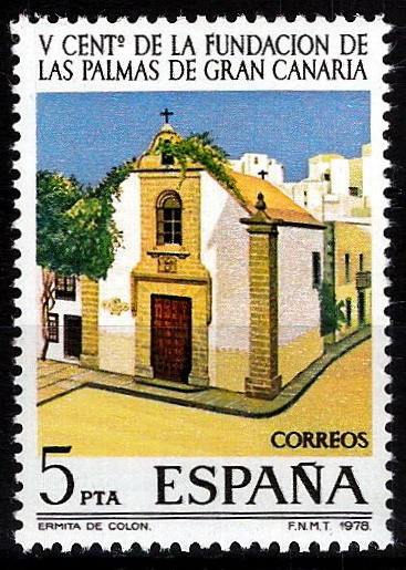 2478 Centenario de la fundación  de Las Palmas de Gran Canaria.Ermita de Colón