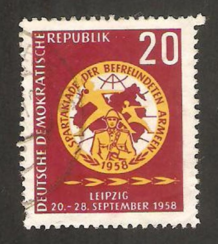  primer spartakiade militar en leipzig, insignia