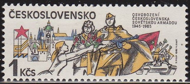 CHECOSLOVAQUIA 1985 Scott 2560 Sello Nuevo Aniv. Pacto de Varsovia 1950 Ceskolovensko Czechoslovakia