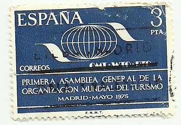 1ª asamblea gral. de la Org.mundial del turismo 1975 5pta