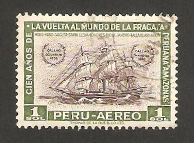 centº de la vuelta al mundo de la fragata peruana amazonas