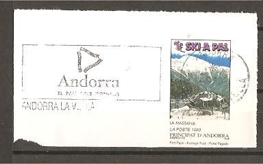Fragmento de carta con sello pre - impreso.