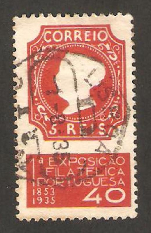exposición filatelica nacional, Maria II