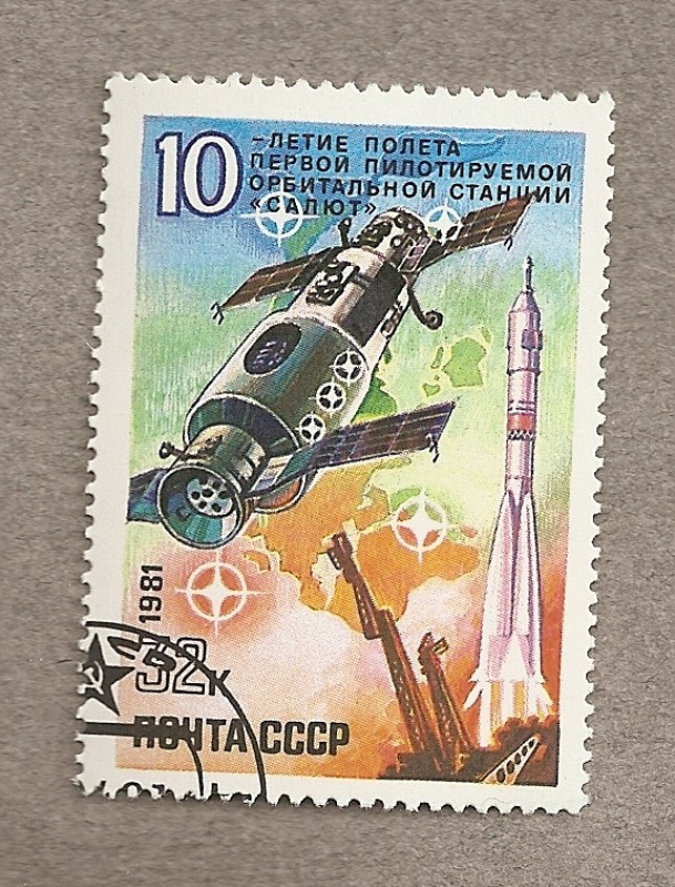 10 aniv de la estación orbital Salyut