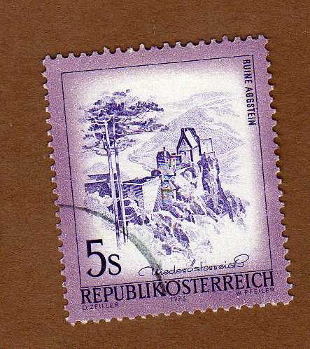 Scott 966. Ruinas del castillo Aggstein 