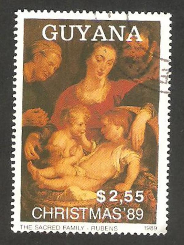 navidad, la sagrada familia de rubens