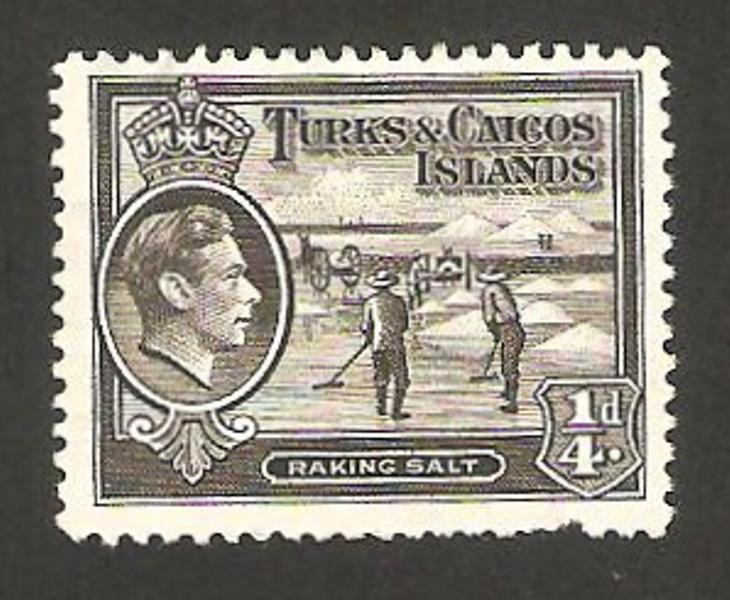 george VI, recogiendo la sal 