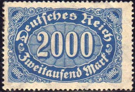 Deutsches Reich 1922 Scott 205 Sello Nuevo * Cifras 2000 Alemania Germany