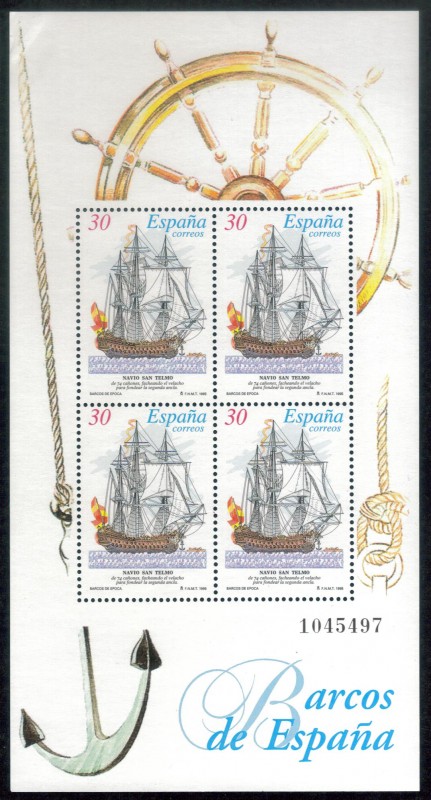 ESPANA 1995 (E3353) H BARCOS DE EPOCA 30p 1