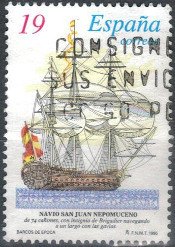 ESPANA 1995 (E3350) BARCOS DE EPOCA Navio San Juan Nepomuceno 19p 2 INTERCAMBIO