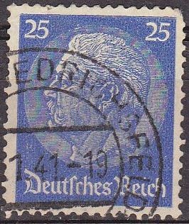 Deutsches Reich 1933 Scott 425 Sello 85 Cumpleaños de Von Hindenburg 25 Usado Michel522 Alemania