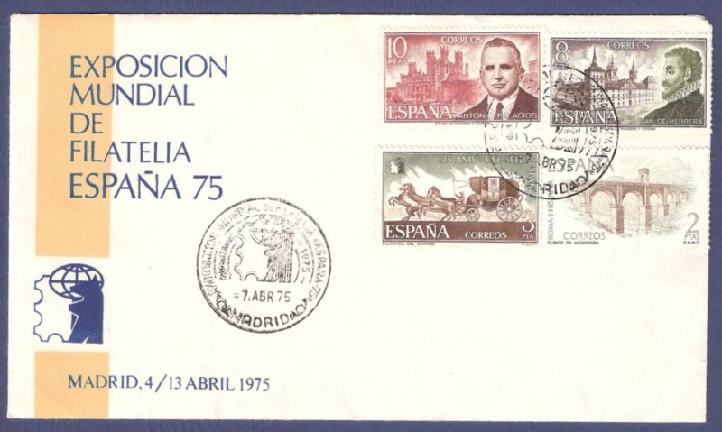SOBRE Exposición Int. Filatelia 1975