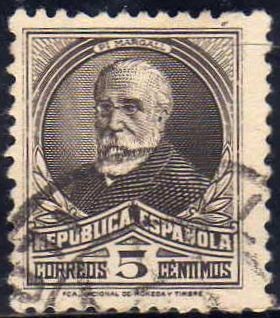 España 1932 663 Sello º Personajes Francisco Pi y Margall 5c Republica Española