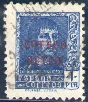 ESPAÑA 1938 846 Sello Fernando El Catolico Correo Aereo 1p Usado Spain Espagne Spagna Spanje Spanien