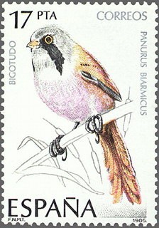 ESPAÑA 1985 2823 Sello Nuevo Aves Pajaros Bigotudo Espana Spain Espagne Spagna Spanje Spanien 