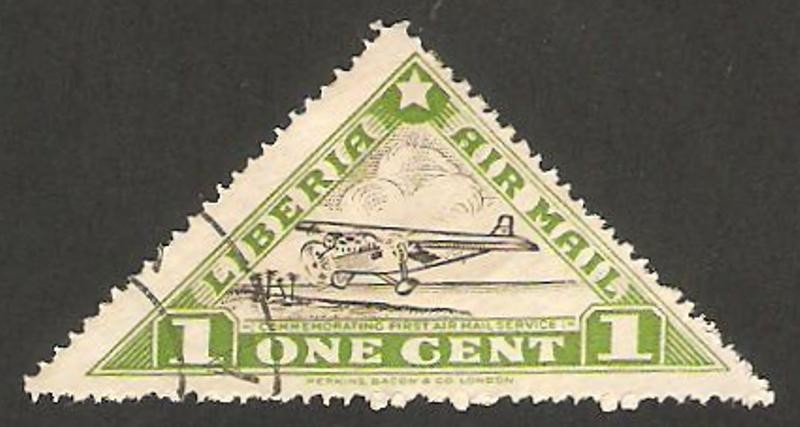 inauguración del primer servico postal aéreo 